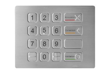 IP67 기준에 있는 ATM 신청을 위한 Bliand 점을 가진 개정하는 스테인리스 금속 키패드