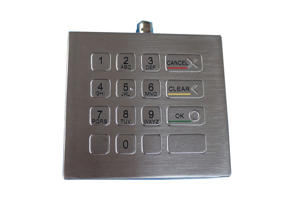16개의 열쇠를 가진 탁상용 ​​IK09 파손 방지 키패드 솔질된 금속 RS232