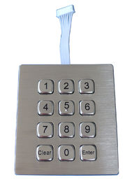 12의 열쇠 점 행렬 동적인 IP67는 산업 전화를 위한 옥외 금속 키패드를 방수 처리합니다