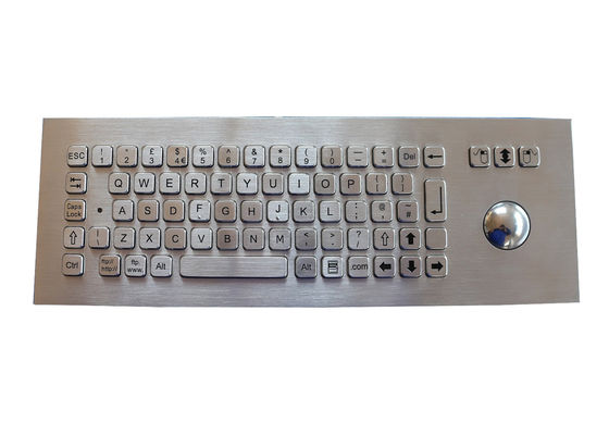 IP67 SS Industrial Keyboard With Trackball Washable PS2 USB