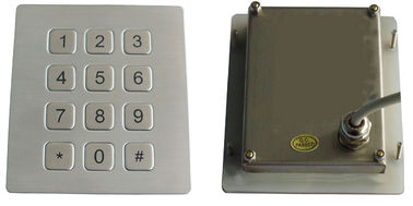 RS232 공용영역 방진 산업 편평한 열쇠 ATM 금속 키패드 12 열쇠