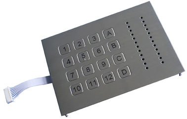 acces 통제 시스템을 위한 16의 열쇠를 가진 내구성 비바람에 견디는 금속 키패드