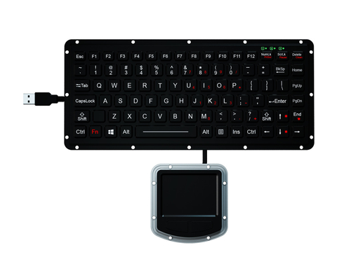 IP65 실리콘 고무 군사 키보드 PS2 USB 400DPI 터치 패드
