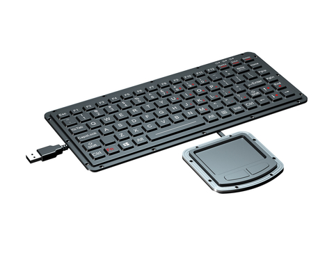 IP65 실리콘 고무 군사 키보드 PS2 USB 400DPI 터치 패드