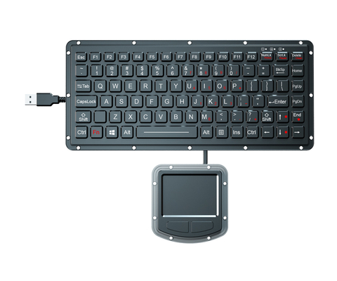 IP65 실리콘 고무 군사 키보드 PS2 USB 400DPI 터치 패드