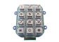 숫자적인 금속 키패드 4x3 Acess 통제 시스템 IP65 12는 점 행렬 공용영역을 잠급니다